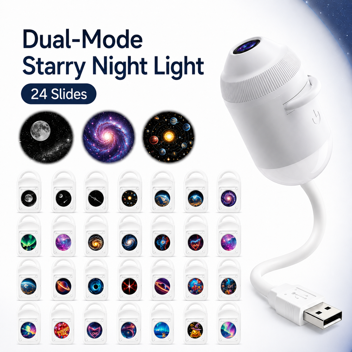 ⏰Last day Promotion 🔥-Night Light Projector - Smart Holographic Star Projector -- 📦Buy 2 Free Shipping