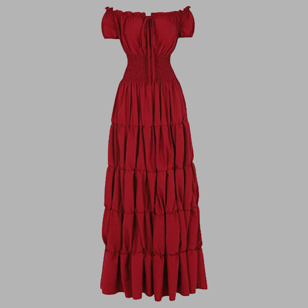 Elegant Off-Shoulder Renaissance Maxi Dress
