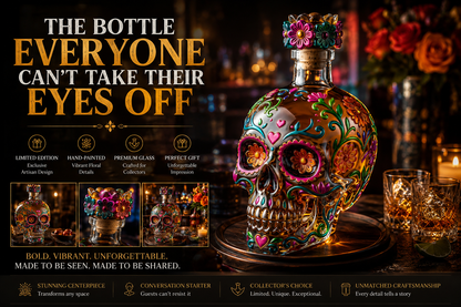 🔥🍷Limited edition Day of the Dead tequila bottle🎁 -- Free Shipping Over $49📦