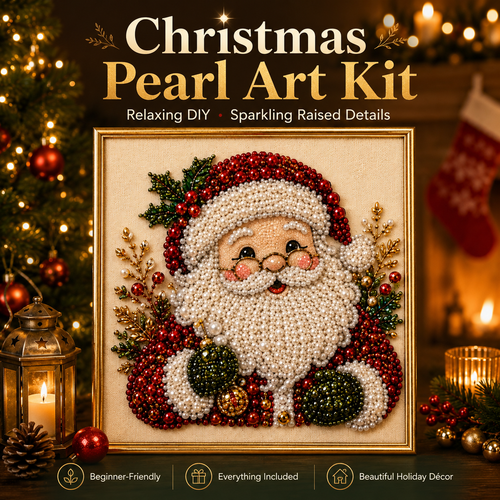 🧘Relaxing & Beginner-Friendly - 🎨💎DIY Christmas Pearl Diamond Painting Art Kit