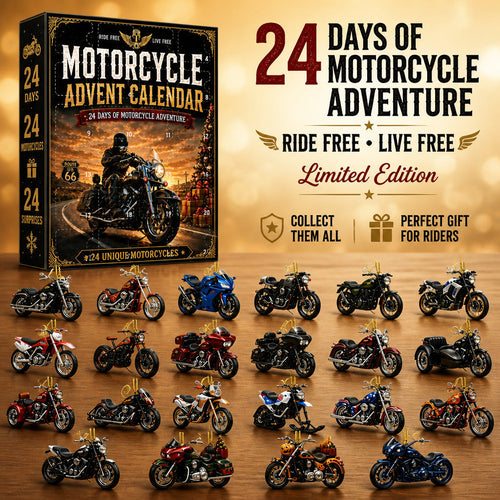 🏍️ Ride Into Christmas! 24-Day Motorcycle Theme Advent Calendar & Collector's Gift Box