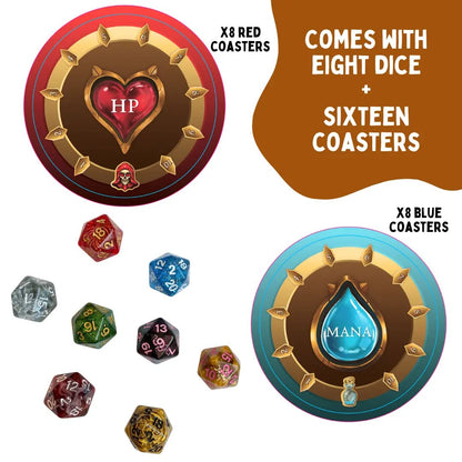 🧙‍♂️ Wizards Tavern Drinking Card Game 🍻 Fantasy Party Game with Spells & Dice | 2–8 Players, 170 Cards, Chaos Fun for Adults 21+