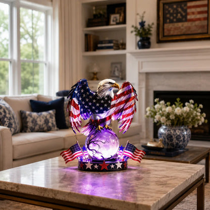 🔥Most Popular in 2026🔥🇺🇸 Freedom Eagle Patriotic LED Table Lamp – American Pride Decor