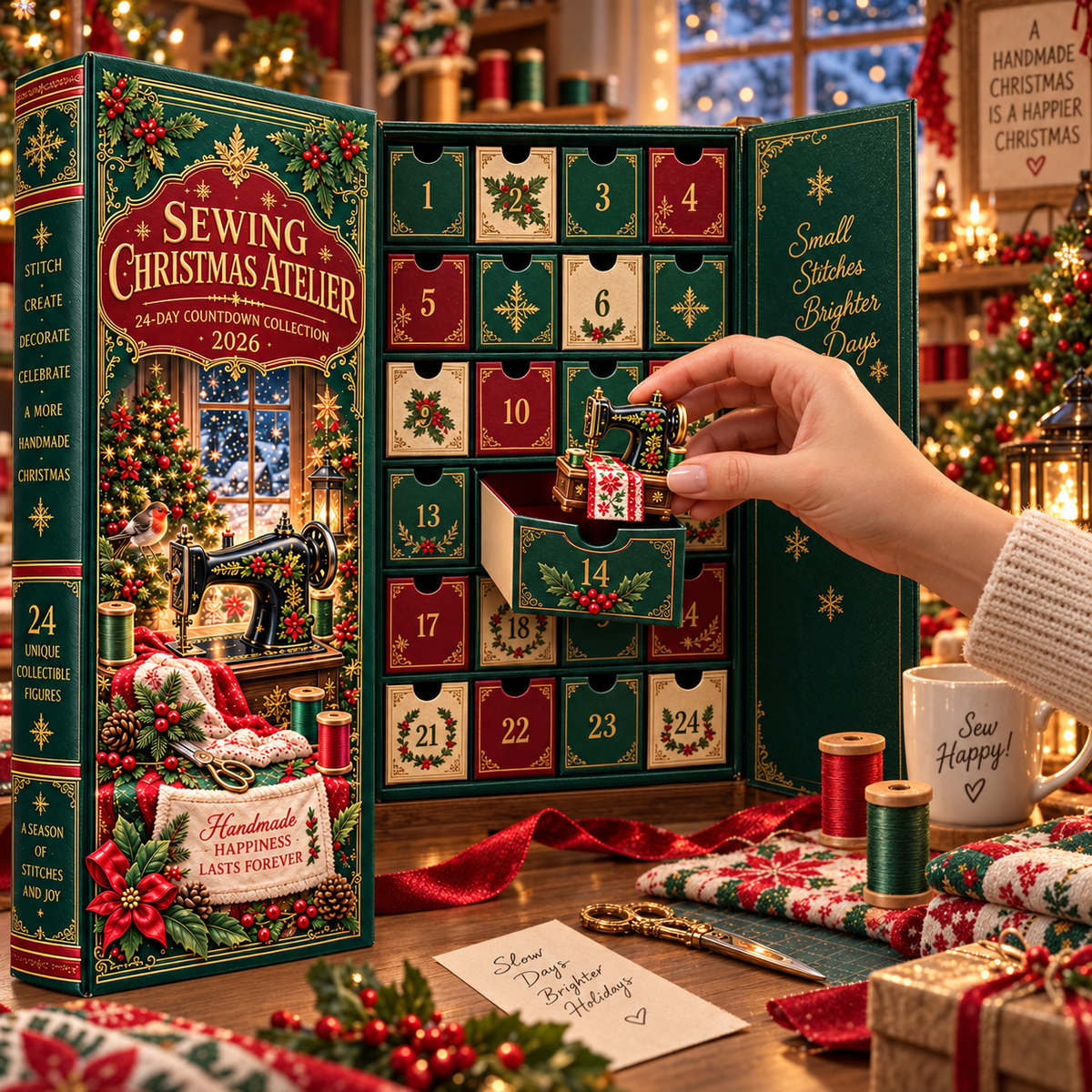 🎄2026 Christmas Sewing Room – 24 Tiny Treasures for Makers