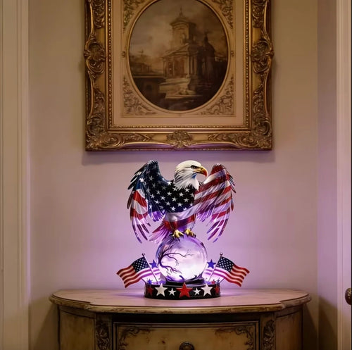 🔥Most Popular in 2026🔥🇺🇸 Freedom Eagle Patriotic LED Table Lamp – American Pride Decor