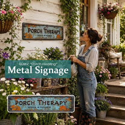 🏡Summer Sale 50% OFF🔥Country-style "Porch Healing" Metal Sign