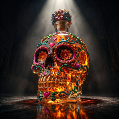 🔥🍷Limited edition Day of the Dead tequila bottle🎁 -- Free Shipping Over $49📦