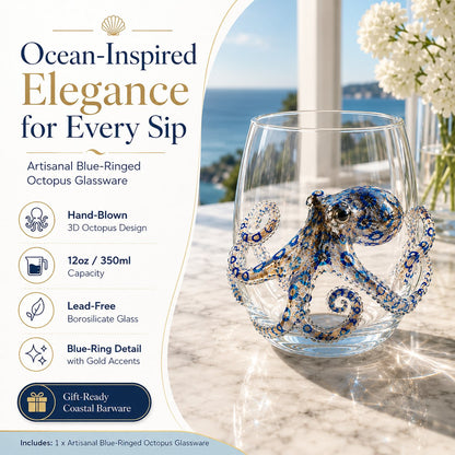 🔥LAST DAY 50% OFF - 🌊 3D Ocean Animal Artisan Glassware Collection for Fresher Sips, Coastal Elegance & Elevated Home Bar Vibes