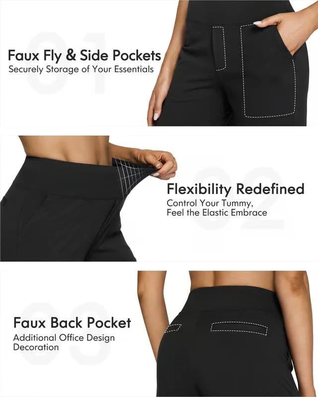 🌞Summer Hot Sale🔥Loose High-Waist Business Casual Pants Yoga Pants