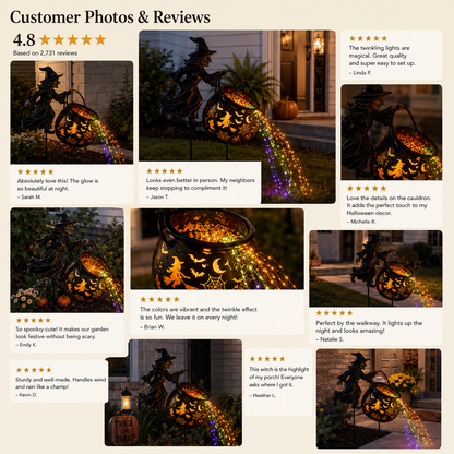 Halloween Witch Cauldron Garden Light🧙‍♀️