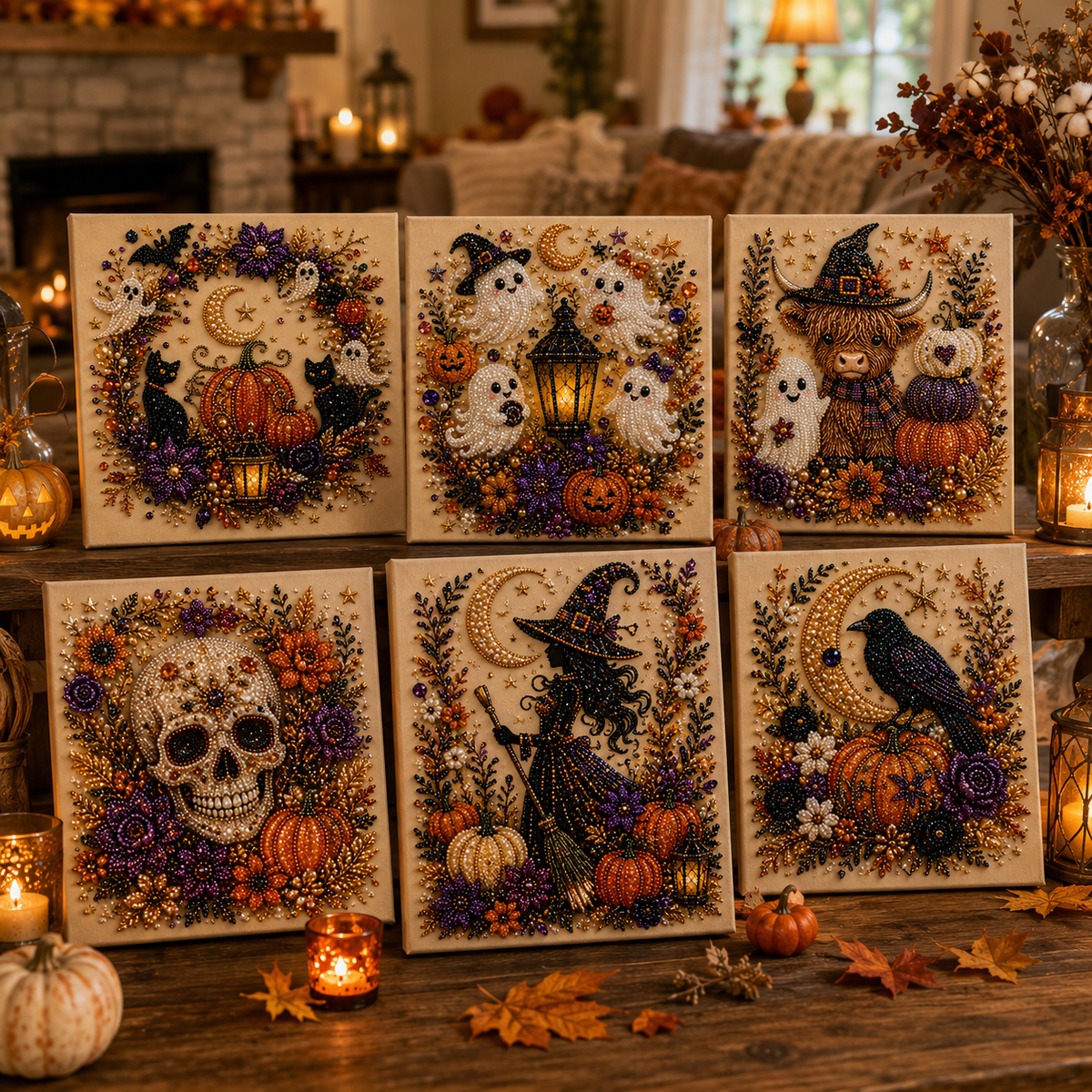 💥 Last Day 49% OFF – 👻✨ Halloween Pearl Art DIY Kit --📦Free Shipping