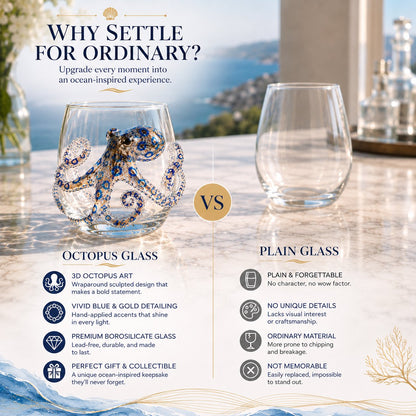 🔥LAST DAY 50% OFF - 🌊 3D Ocean Animal Artisan Glassware Collection for Fresher Sips, Coastal Elegance & Elevated Home Bar Vibes