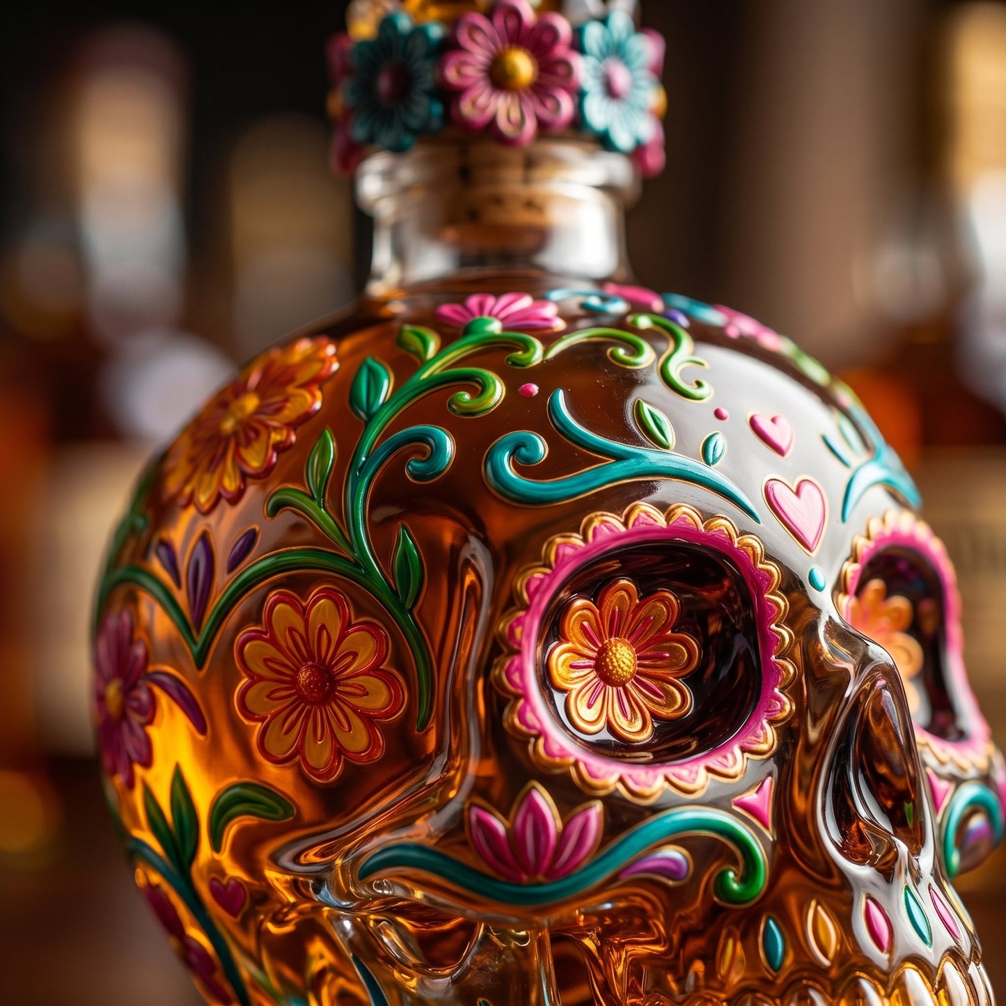 🔥🍷Limited edition Day of the Dead tequila bottle🎁 -- Free Shipping Over $49📦