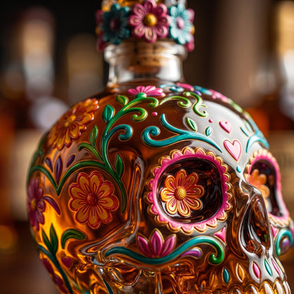🔥🍷Limited edition Day of the Dead tequila bottle🎁 -- Free Shipping Over $49📦