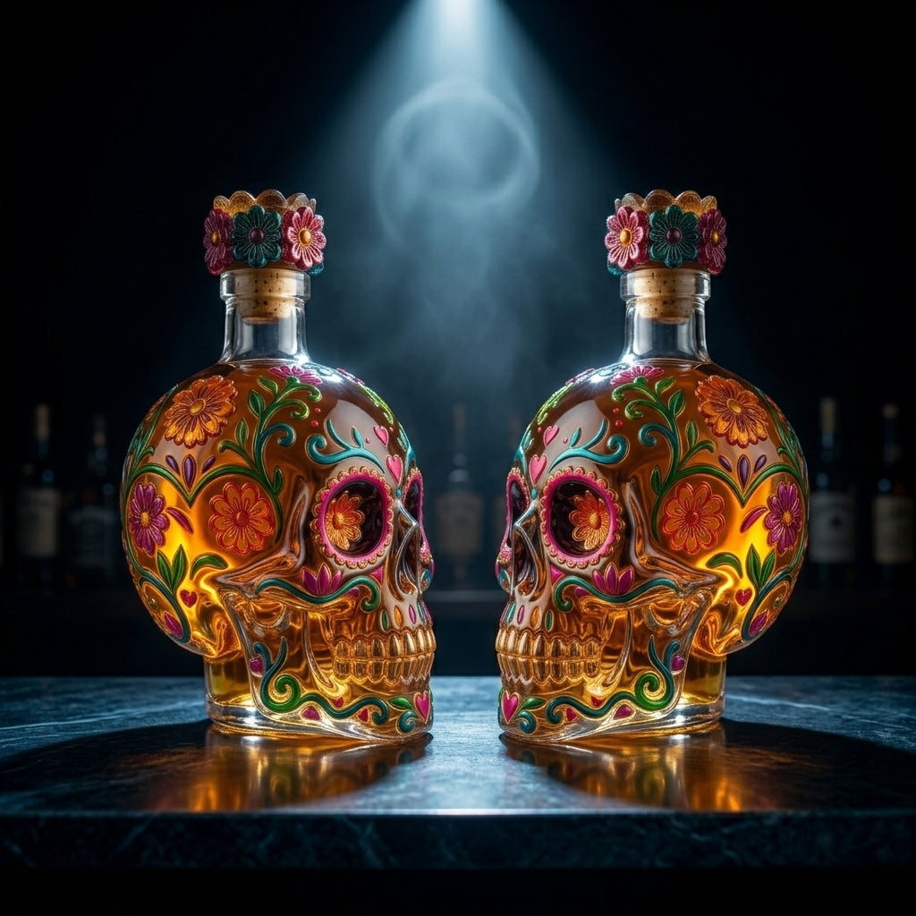 🔥🍷Limited edition Day of the Dead tequila bottle🎁 -- Free Shipping Over $49📦