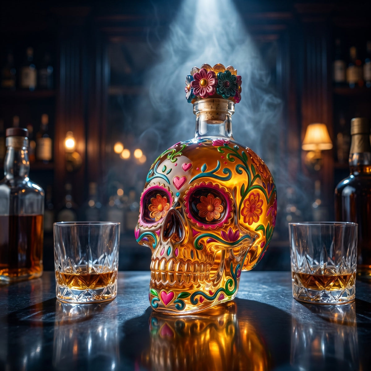 🔥🍷Limited edition Day of the Dead tequila bottle🎁 -- Free Shipping Over $49📦