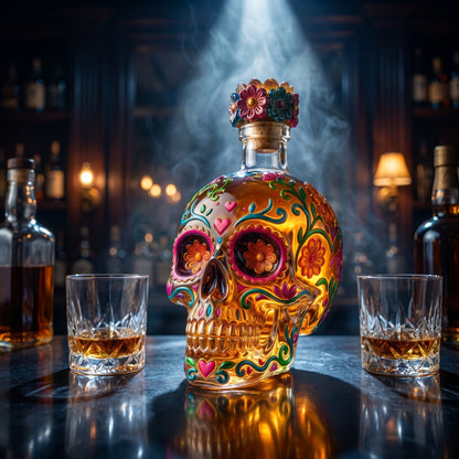 🔥🍷Limited edition Day of the Dead tequila bottle🎁 -- Free Shipping Over $49📦