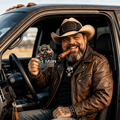 ⏰Hot Sale: Save 49%🚗 Funny Old Man Edition Vehicle Badge — 3D Chrome Metal Emblem, Perfect Father's Day & Birthday Gift for Dad, Grandpa, Husband, Truck & SUV Owners