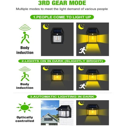 ZERO-Energy Cost 💡 Powerful Solar Wall Lights with Motion Sensor