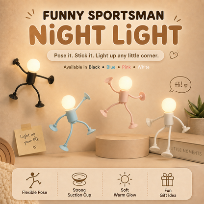 💥 Last Day 49% OFF – 🔥🎁Changeable Shape Funny Sportsman Night Light
