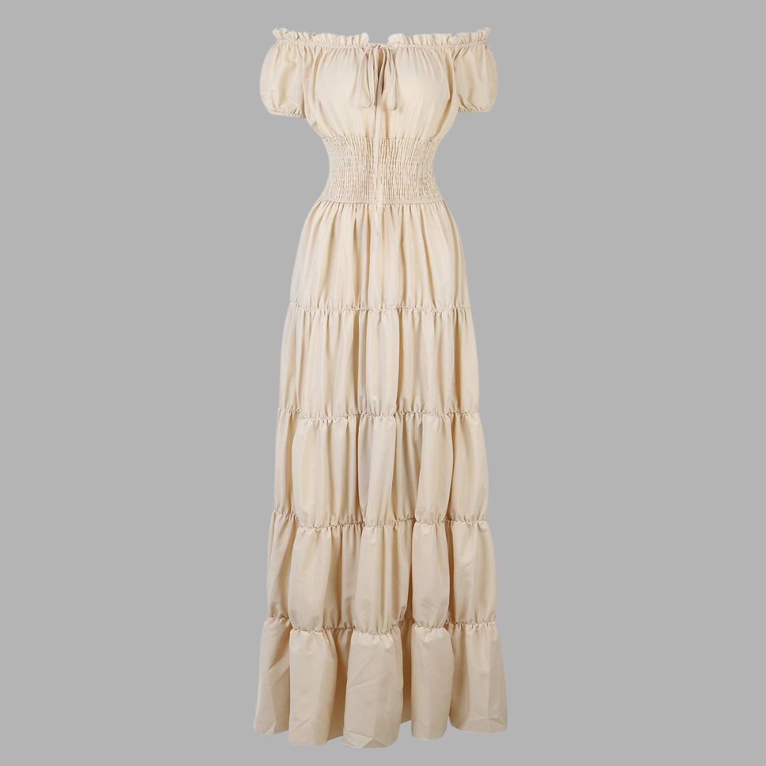 Elegant Off-Shoulder Renaissance Maxi Dress
