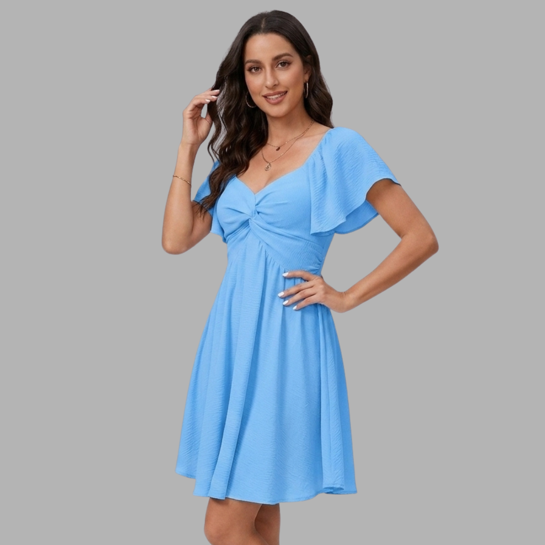 Sweetheart Tie-Back Mini Dress