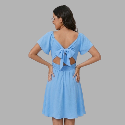 Sweetheart Tie-Back Mini Dress