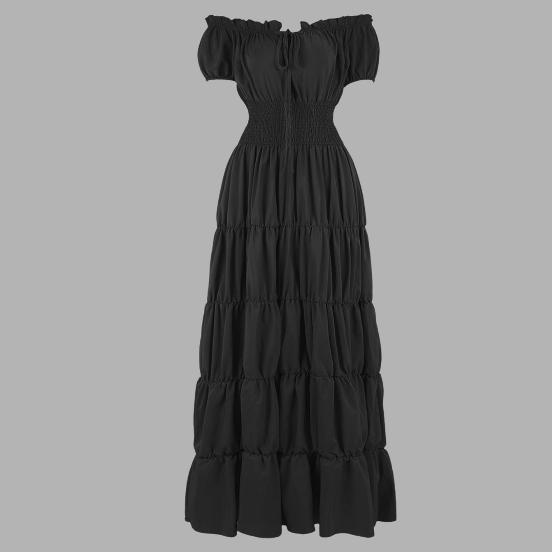 Elegant Off-Shoulder Renaissance Maxi Dress