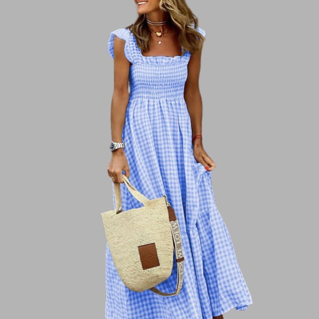 Breezeluxe Plaid Sundress
