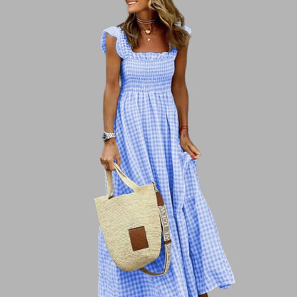 Breezeluxe Plaid Sundress