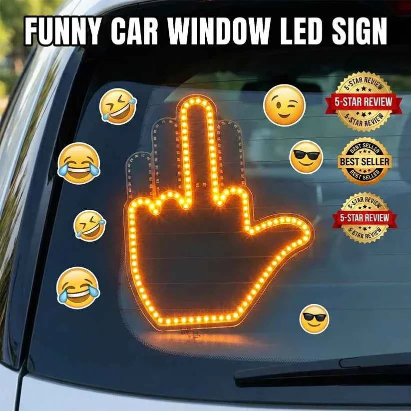 😂 Make Your Car Talk – Funny LED Window Sign with Remote
