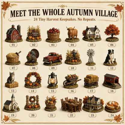 ⏳ Last Day 49% OFF – 🍂 Harvest Blessings Advent Calendar 2026 | 24 Unique Autumn Farm & Thanksgiving Collectibles in a Book-Style Countdown Box 🦃