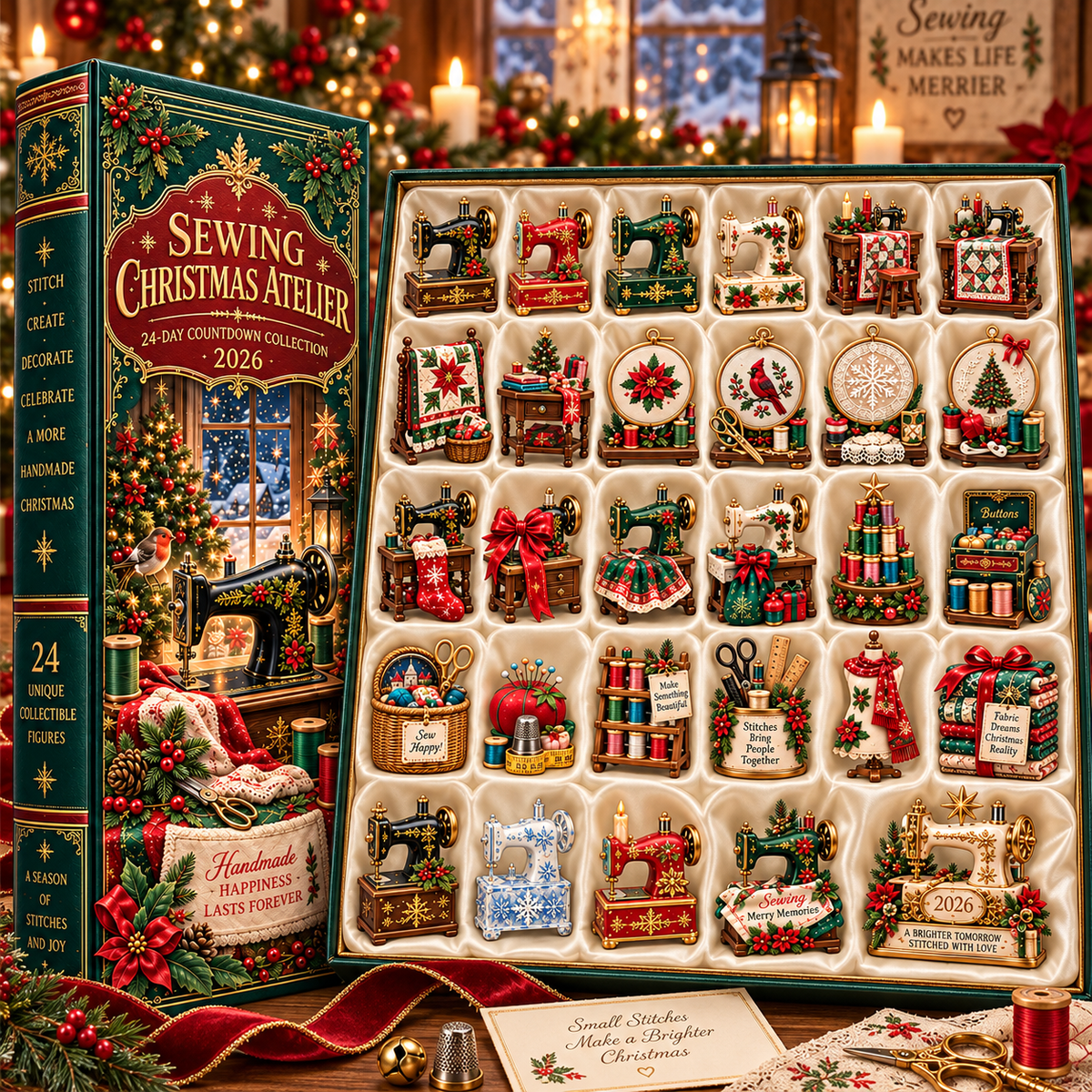 🎄2026 Christmas Sewing Room – 24 Tiny Treasures for Makers