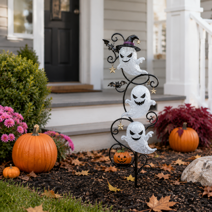 💥 Last Day 49% OFF – 👻 Solar Halloween Little Ghost Garden Stake Light