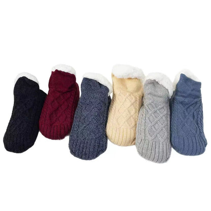 🧦 Fleece-Lined Non-Slip Thermal Slipper Socks – Cozy Warm Indoor Socks