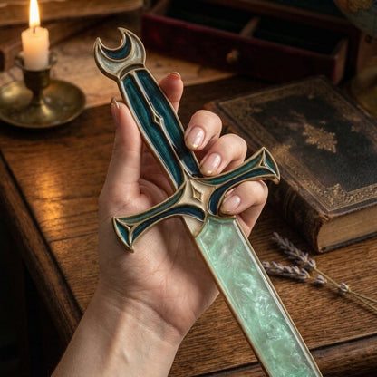 🔥Last Day 50% OFF⚔️Fantasy Ritual Athame Dagger Ornament| Resin Decorative Dull Blade・Gothic Wall Ornament