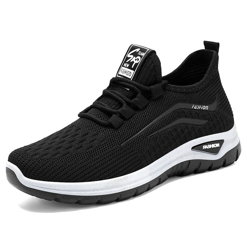 Black Women's Knit Walking Sneakers