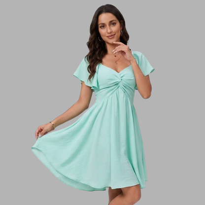 Sweetheart Tie-Back Mini Dress