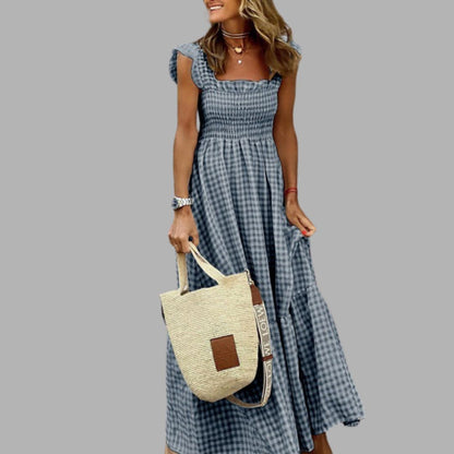 Breezeluxe Plaid Sundress