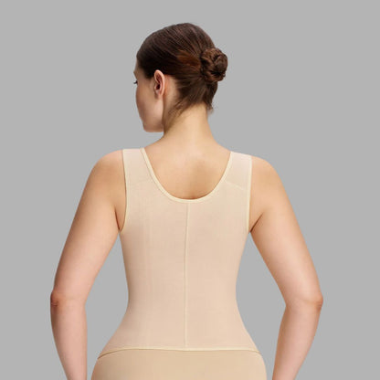 Double-Layer Waist Sculpting Shapewear with Built-In Bra
