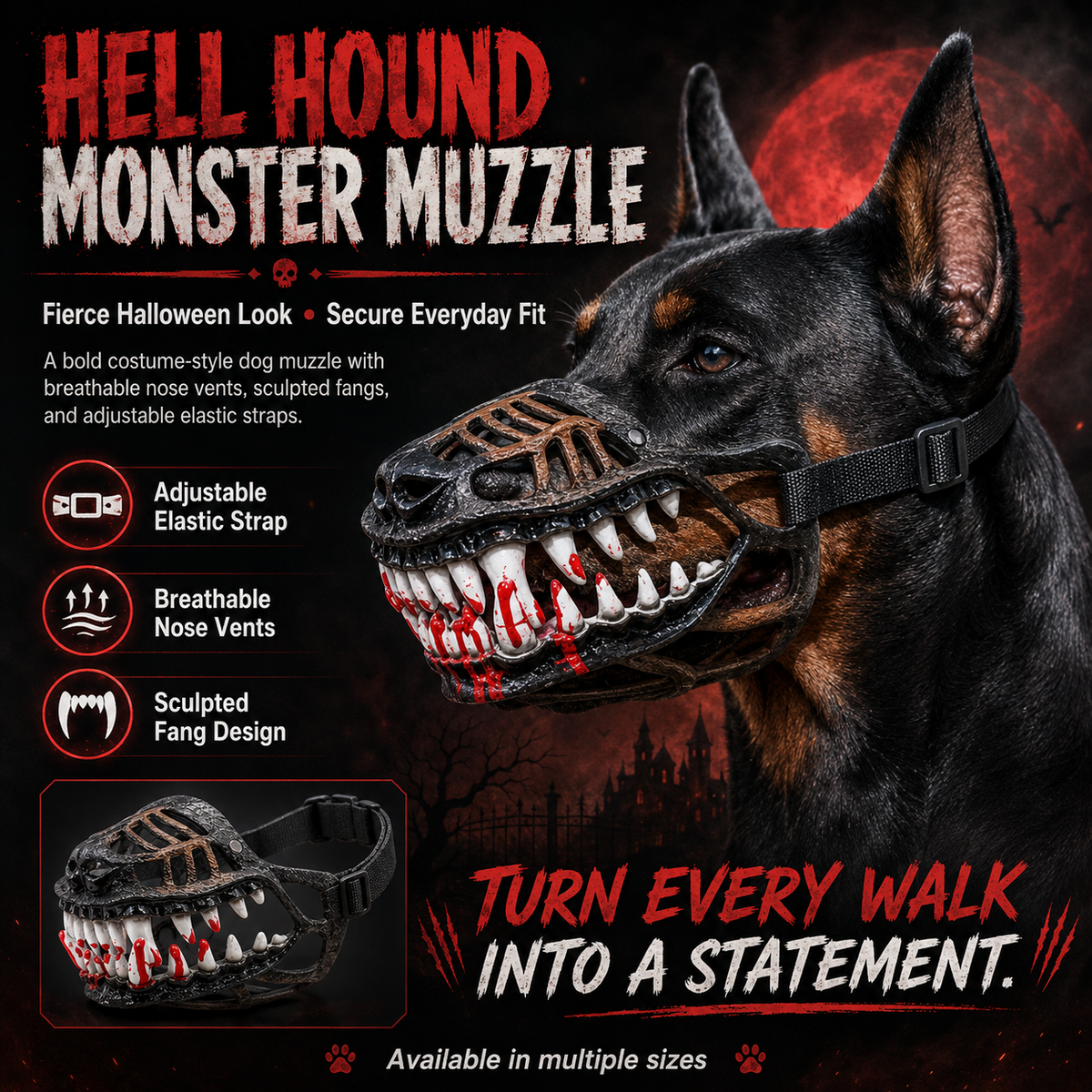 🎃 EARLY HALLOWEEN 50% OFF🔥🐶Hell Hound Monster Muzzle