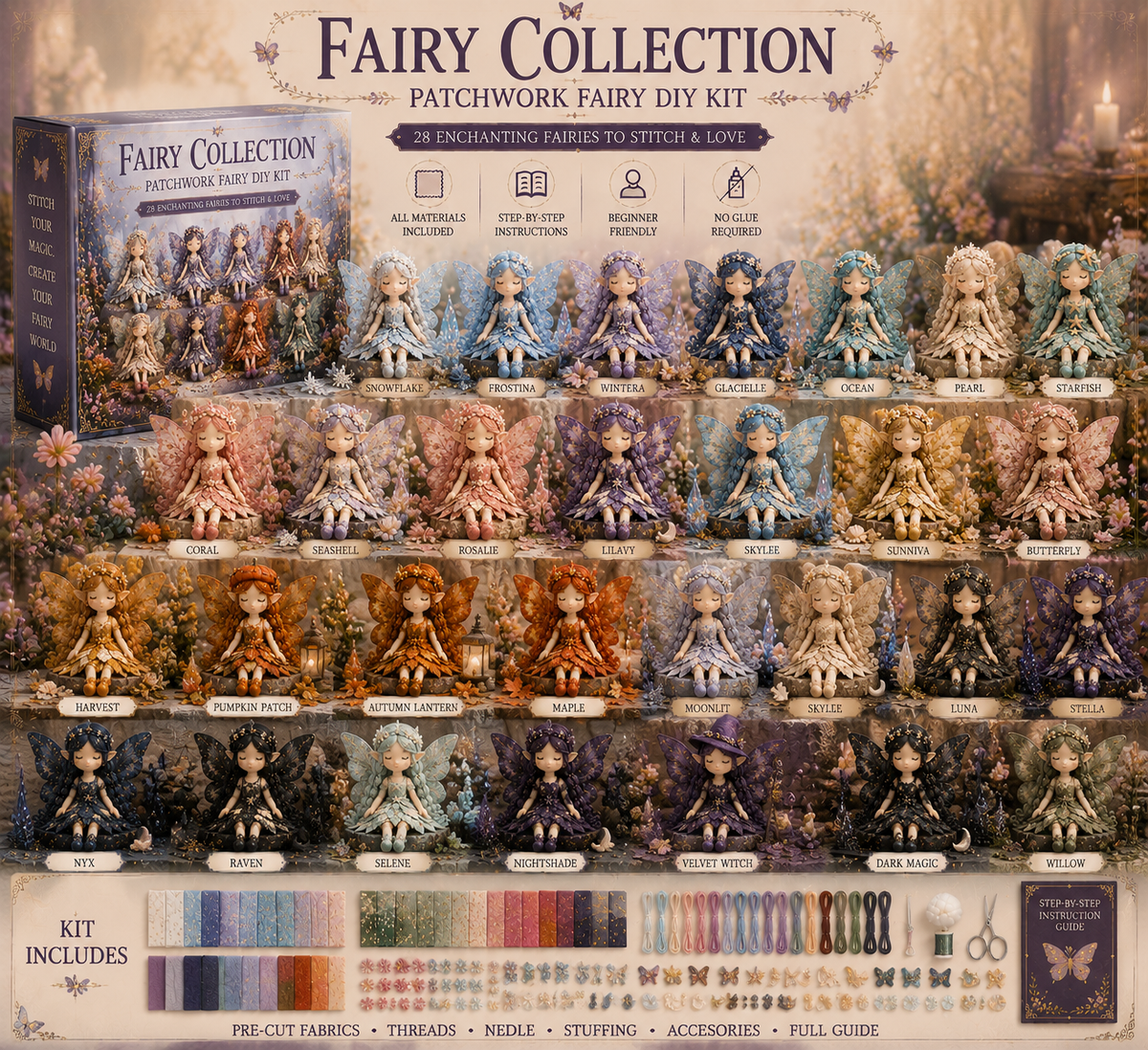 🔥Most Popular in 2026🔥Fairy Patchwork DIY Collection