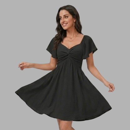 Sweetheart Tie-Back Mini Dress