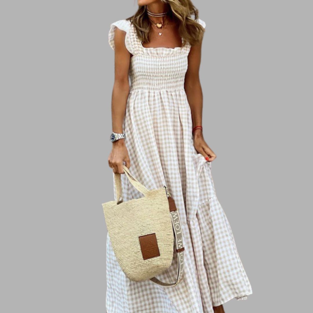 Breezeluxe Plaid Sundress