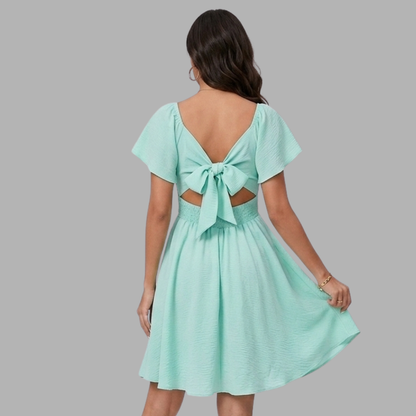 Sweetheart Tie-Back Mini Dress