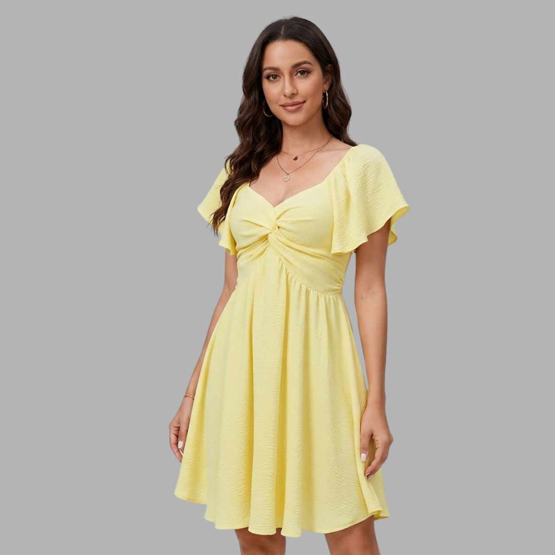 Sweetheart Tie-Back Mini Dress