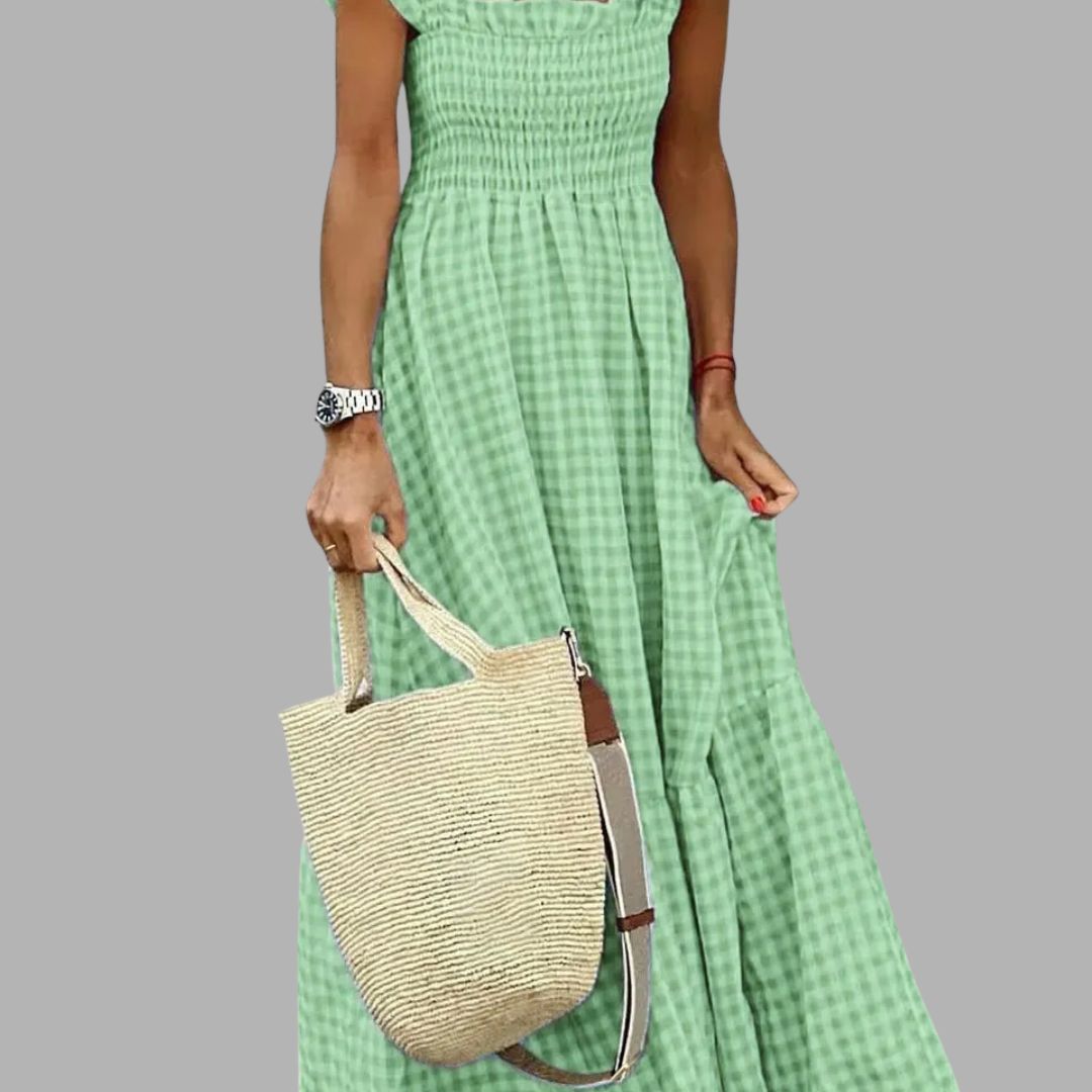 Breezeluxe Plaid Sundress