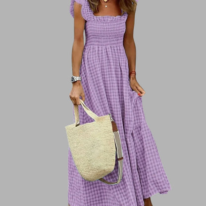 Breezeluxe Plaid Sundress