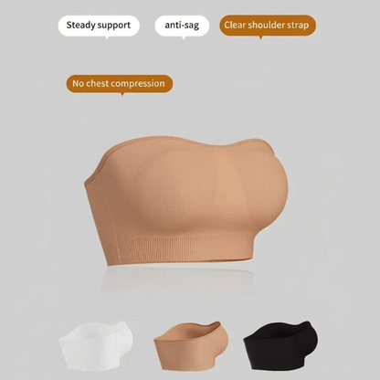 Seamless Strapless Push-Up Bandeau Bra