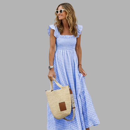 Breezeluxe Plaid Sundress